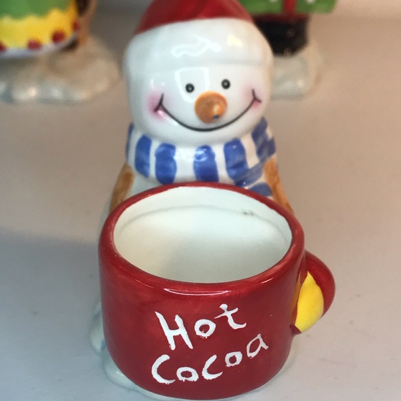 3 Christmas Tealight Holder Santa Snowman Reindeer - Picture 8 of 15